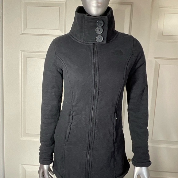 The North Face Jackets & Blazers - The North Face Black Quilted Faux Fur Lined Zip Up Coat sz Xtra Small